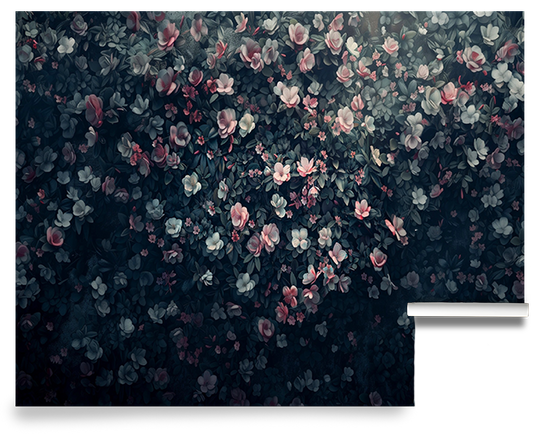 The Land of Alice - Colorful Moody Floral Wallpaper Mural
