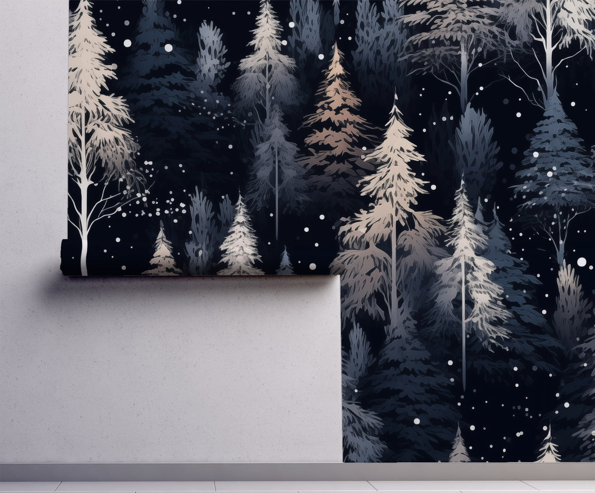 Winter Forest – Dark Woodland Wallpaper