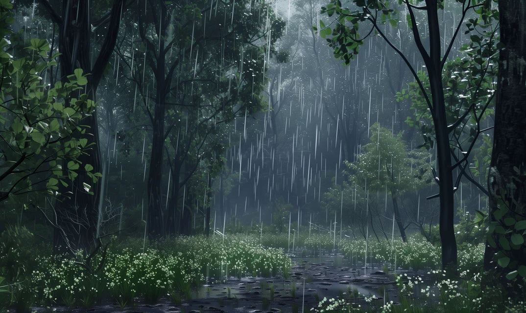 When The Rain Came - Ethereal Forest Wallpaper Mural