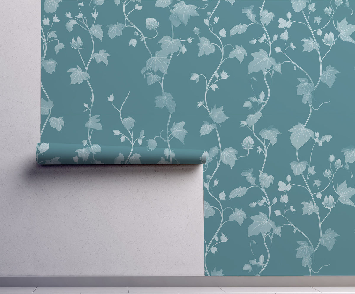 Two Toned Vines Wallpaper – Botanical Peel and Stick Wallpaper