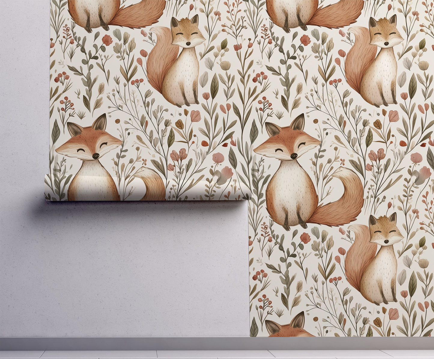 Field of Foxes Wallpaper – Woodland Fox Wallpaper