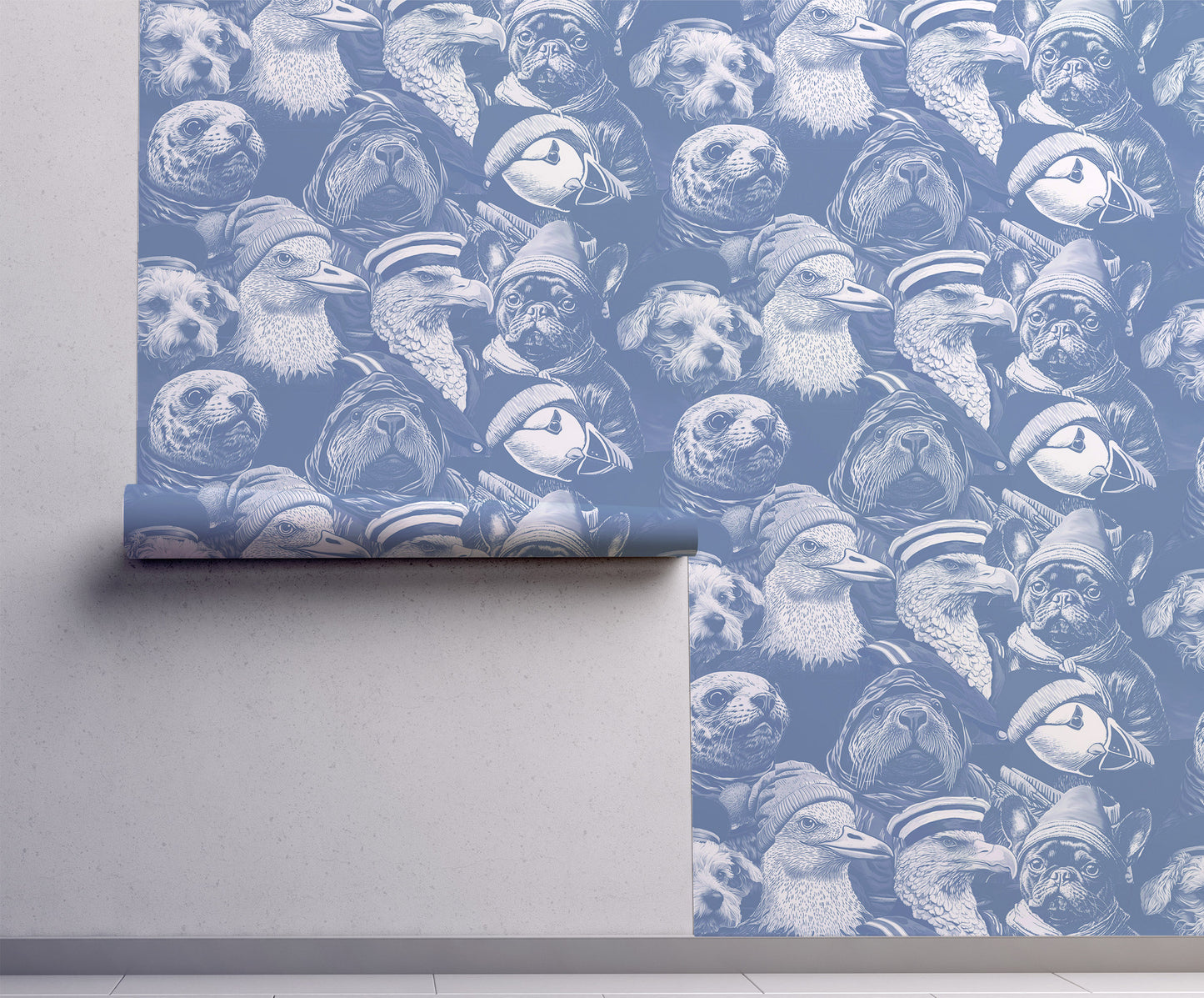 A Sailors Life - Nautical Animal Wallpaper