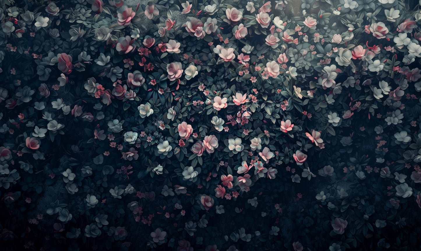 The Land of Alice - Colorful Moody Floral Wallpaper Mural
