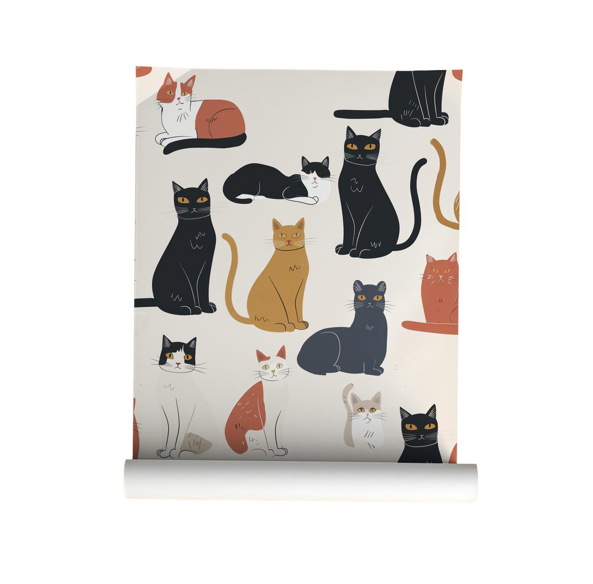 Never Enough Cats – Modern Cat Wallpaper