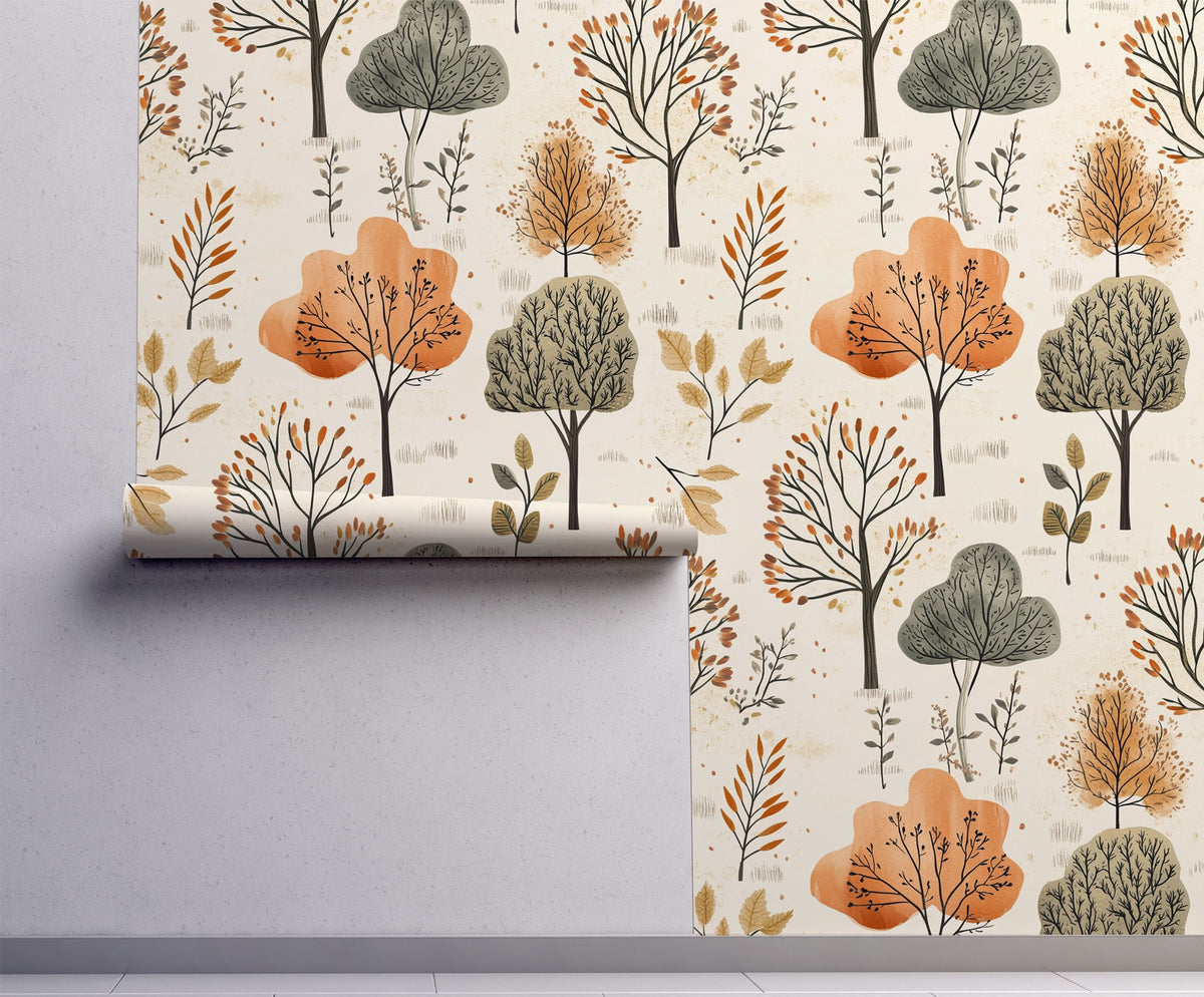 Forest Tales - Watercolor Forest Wallpaper