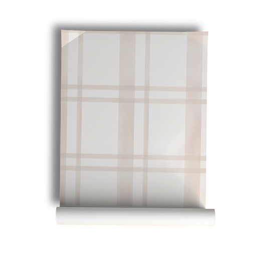 Soft Linen - Neutral Plaid Wallpaper