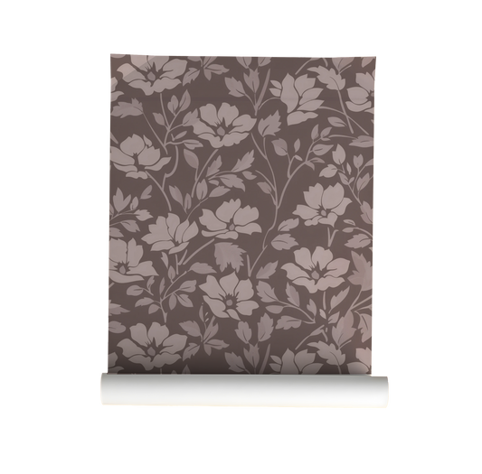 Mauve Wonderland - Purple Vintage Floral Wallpaper