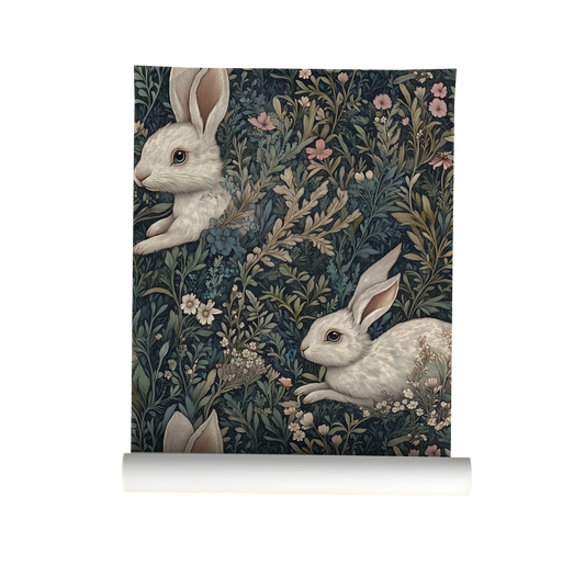 The Hare in the Forest - Woodland Rabbit Wallpaper