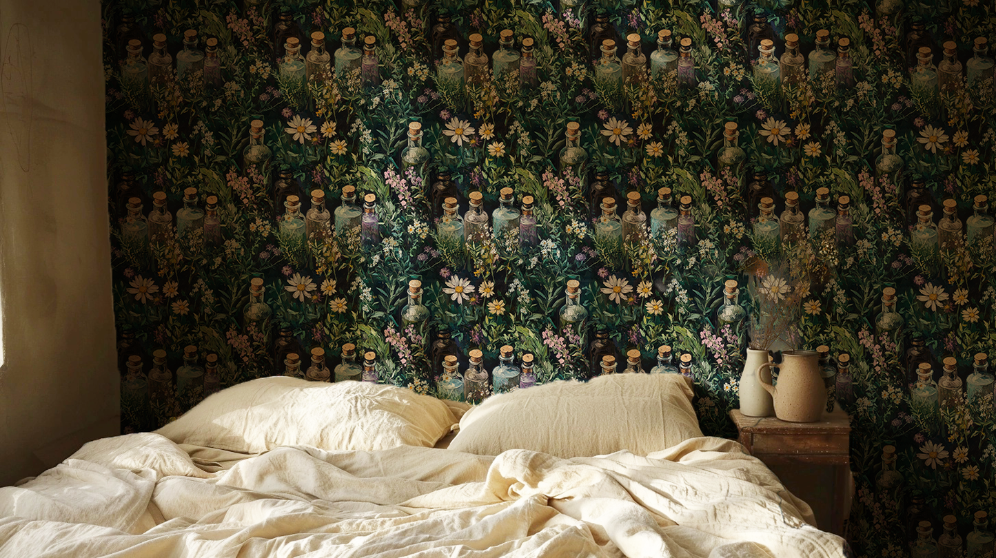 Herbal Apothecary – Wildflower Botanical Wallpaper