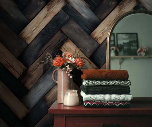 dark wood panel peel and stick wallpaper