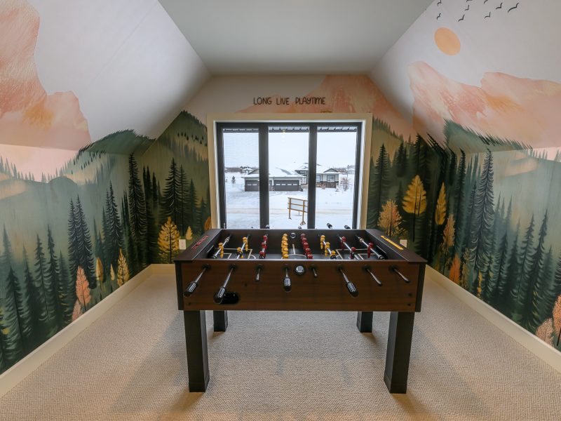 Into the Pines - Pink Mountains Wallpaper Mural