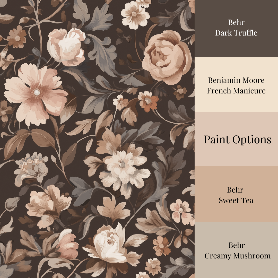Rosewood - Pink And Brown Floral Wallpaper