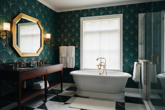 Art Deco Fan Bathroom Mockup