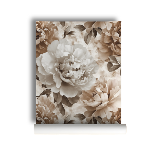 Garden Peonies Wallpaper