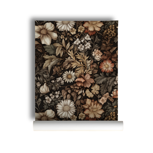 Nocturnal Bloom - Dark Moody Floral Wallpaper