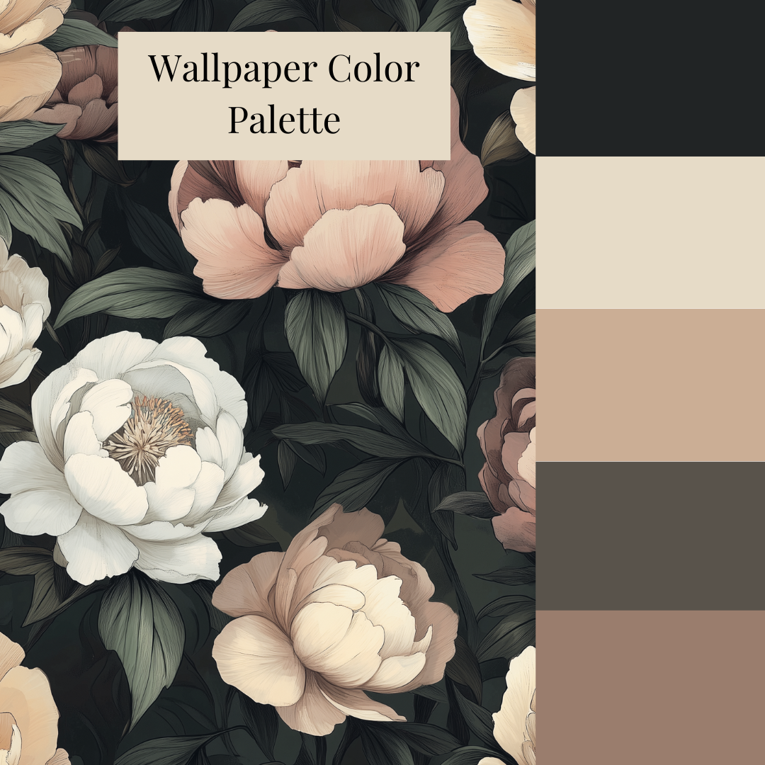Moonlit Peony Wallpaper