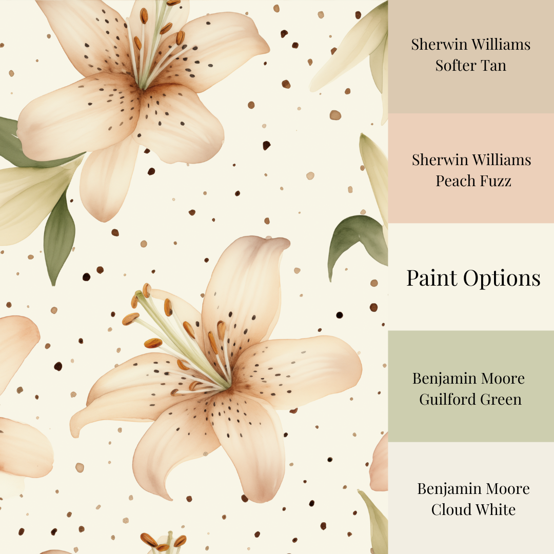 Peach Lily - Watercolor Flowers Wallpaper