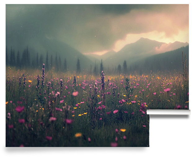Lavender Haze – Lavender Field Floral Wallpaper Mural
