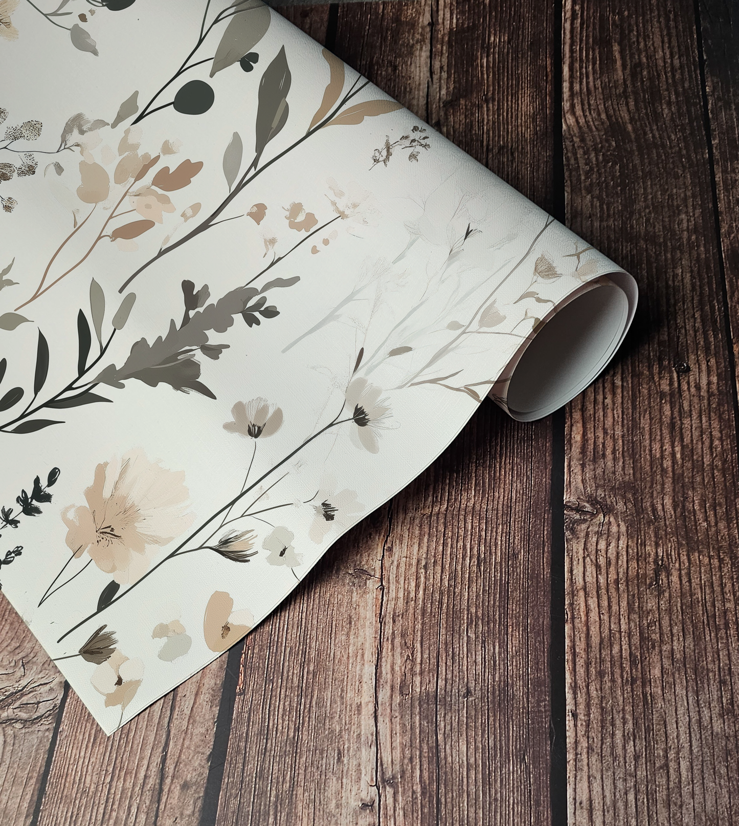 Wildflowers – Neutral Botanical Floral Wallpaper