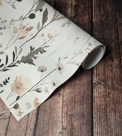 Wildflowers – Neutral Botanical Floral Wallpaper