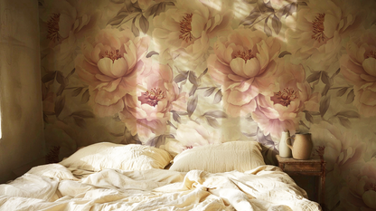 Fairytale Peonies – Pink Peony Floral Wallpaper