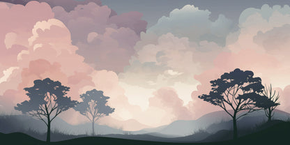Full image of landscape wallpaper mural 