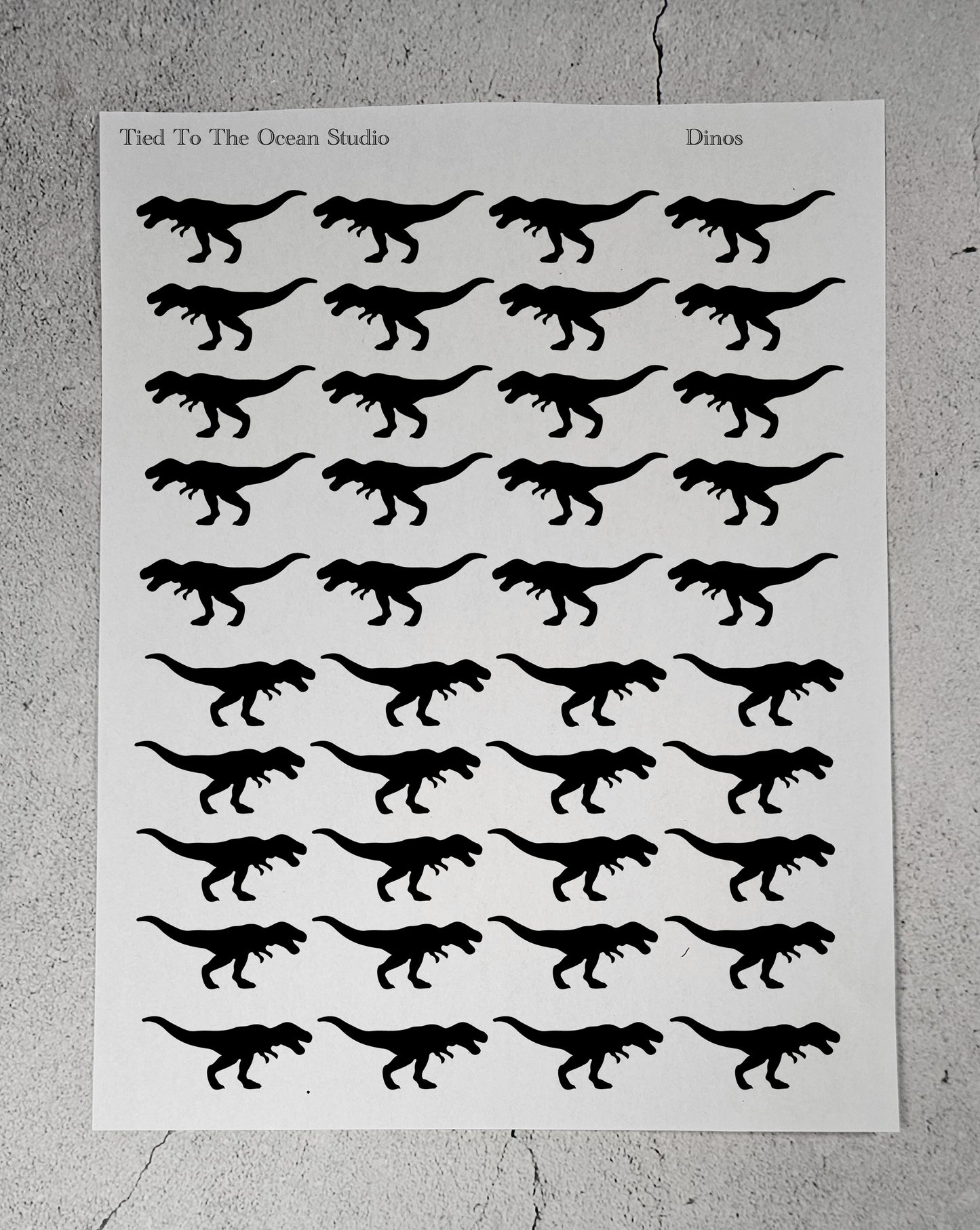 Dinosaur Vinyl Resist Stickers