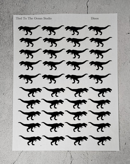 Dinosaur Vinyl Resist Stickers