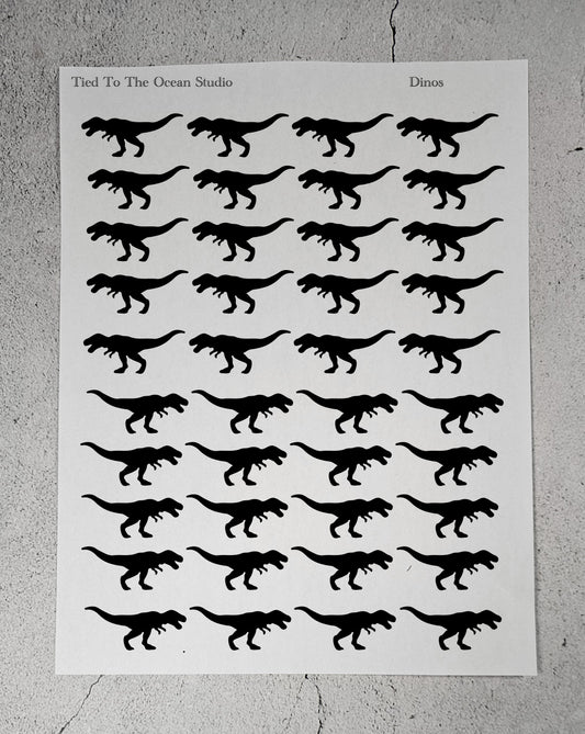 Dinosaur Vinyl Resist Stickers