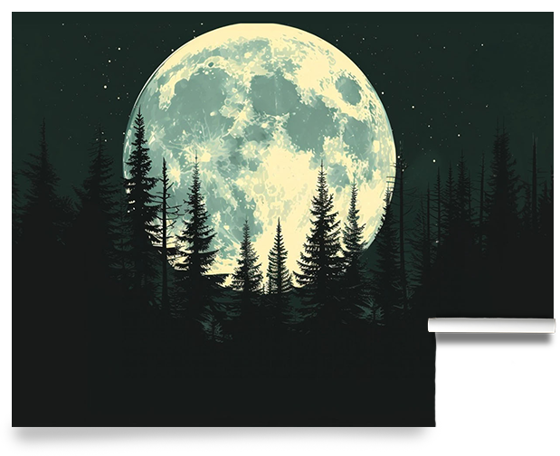 Stories from the Moon – Moon Forest Wallpaper Mural