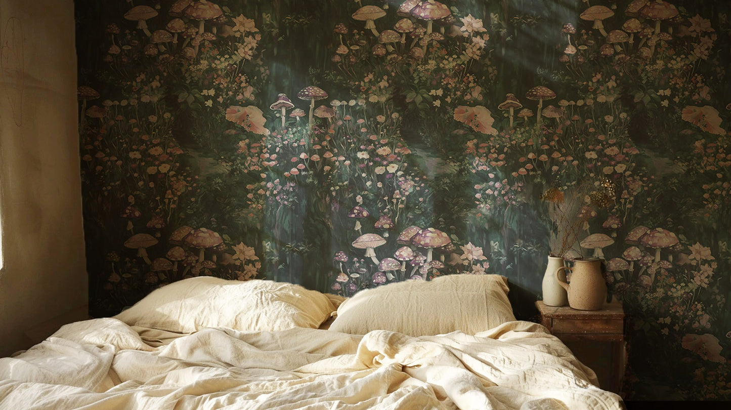 Mushroom Garden Wallpaper