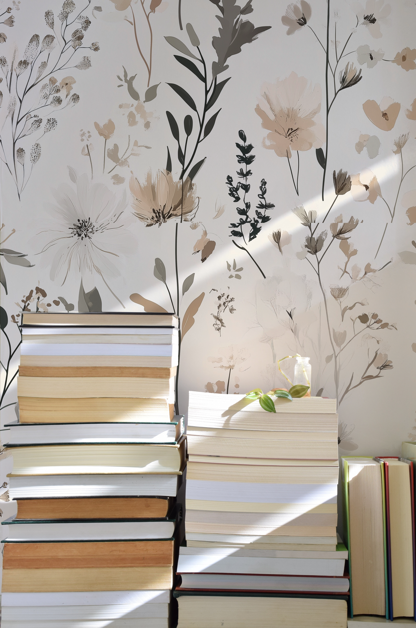 Wildflowers – Neutral Botanical Floral Wallpaper