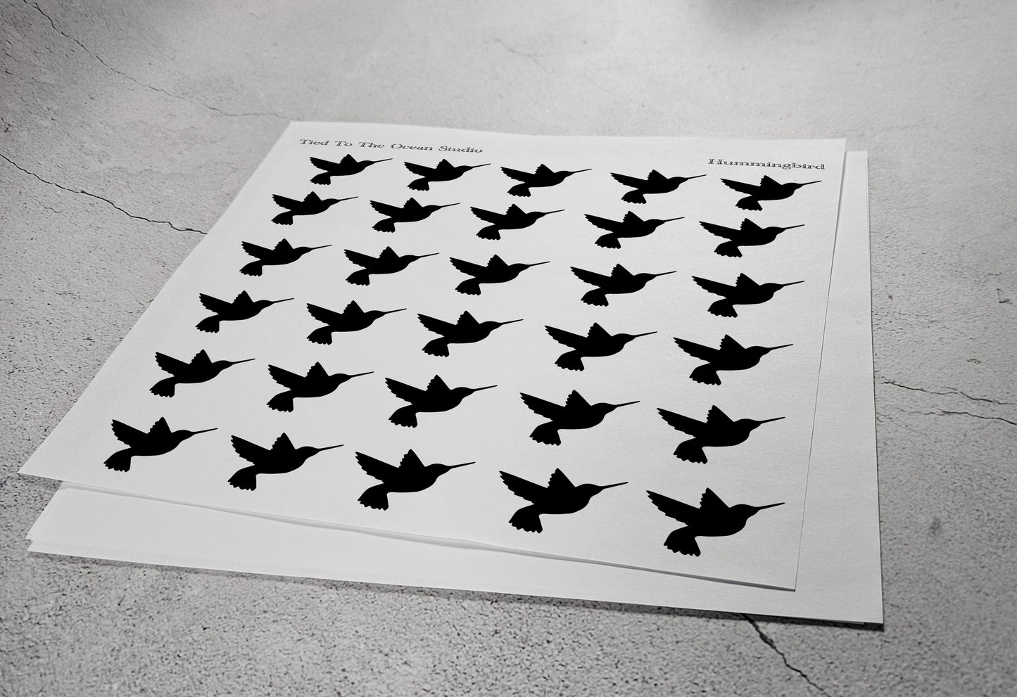 Hummingbird Vinyl Resist Stickers