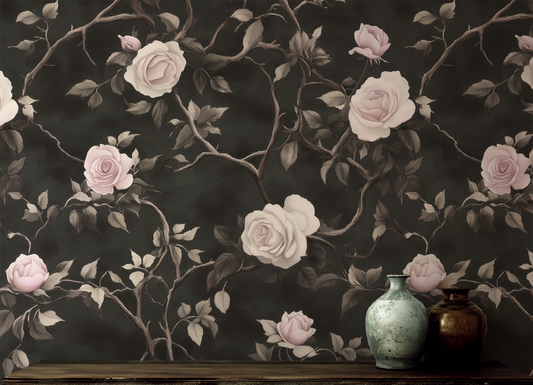 Velvet Thorns - Dark Moody Rose Wallpaper