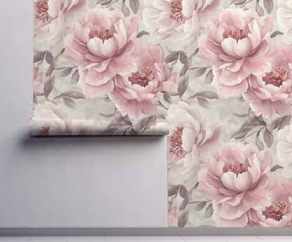 Fairytale Peonies – Pink Peony Floral Wallpaper