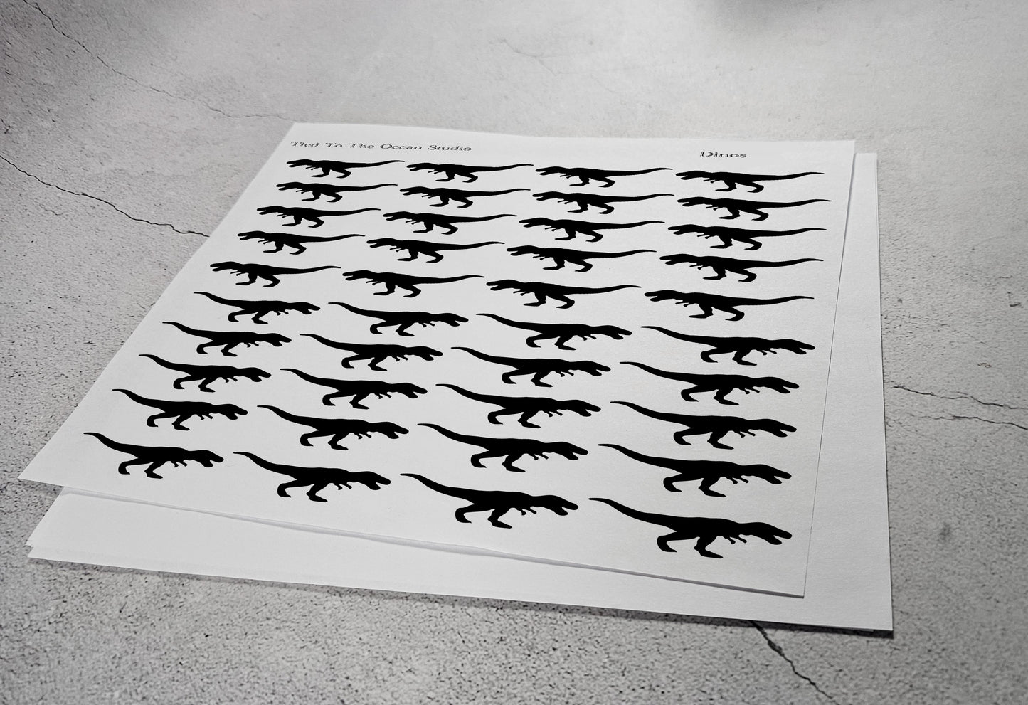 Dinosaur Vinyl Resist Stickers
