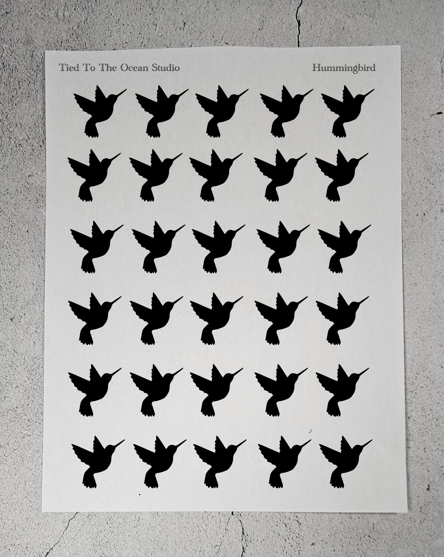 Hummingbird Vinyl Resist Stickers
