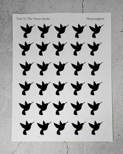 Hummingbird Vinyl Resist Stickers