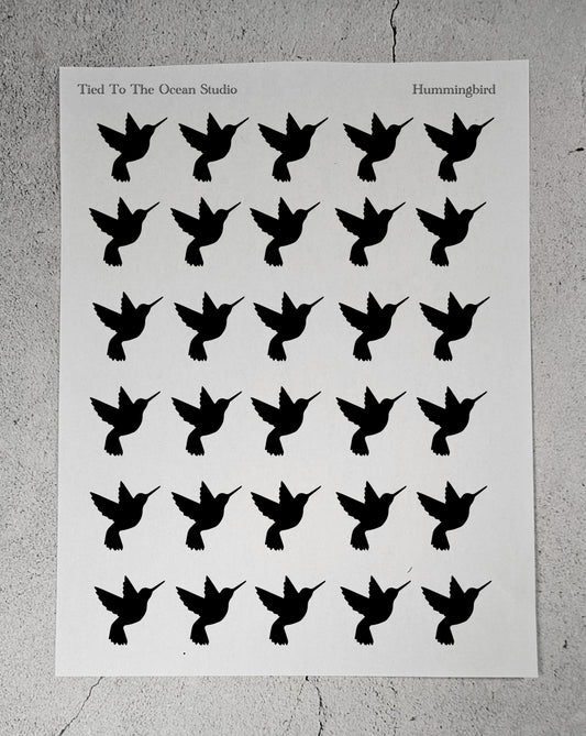 Hummingbird Vinyl Resist Stickers