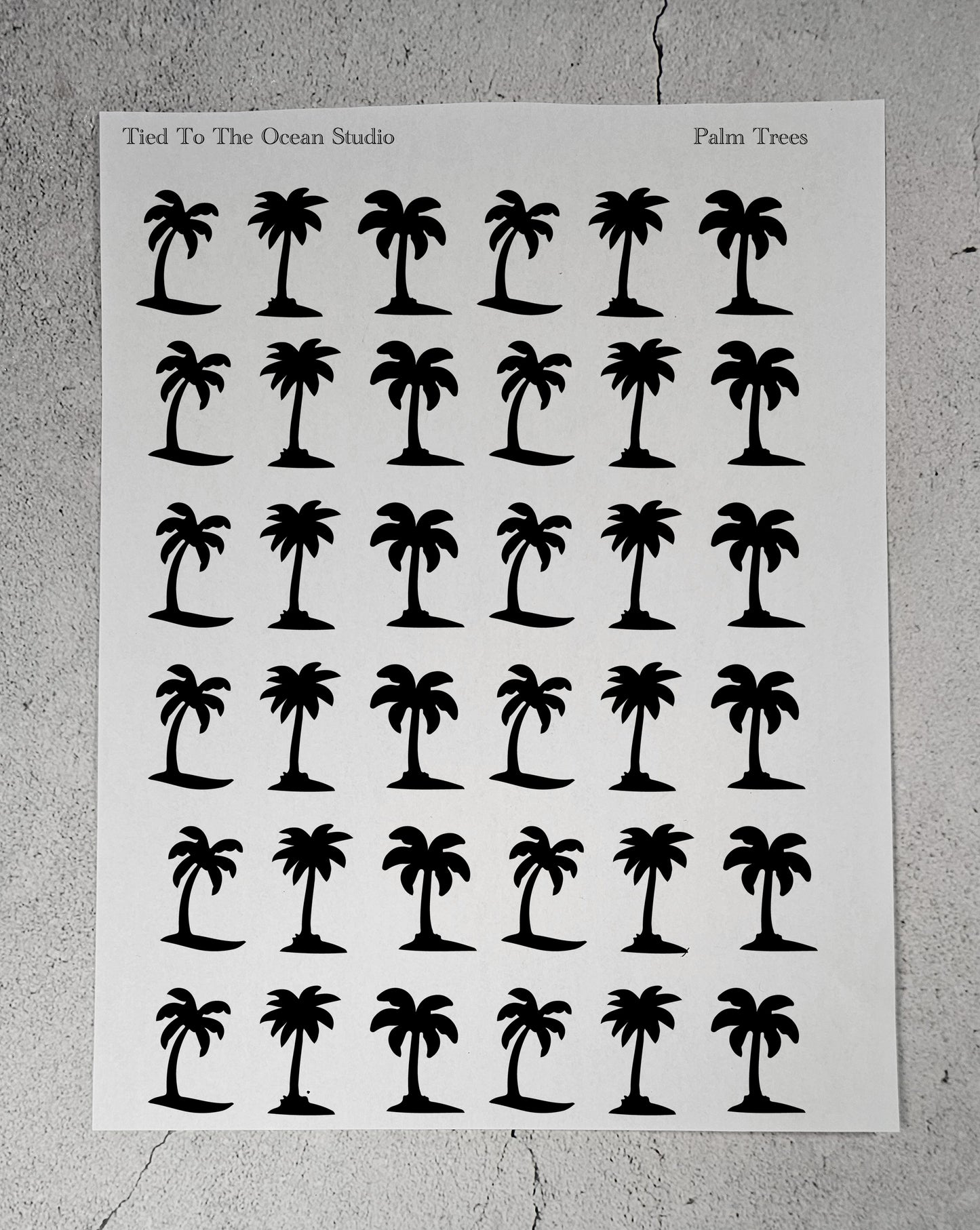 Palm Tree Vinyl Resist Stickers