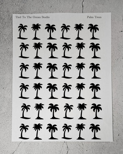 Palm Tree Vinyl Resist Stickers