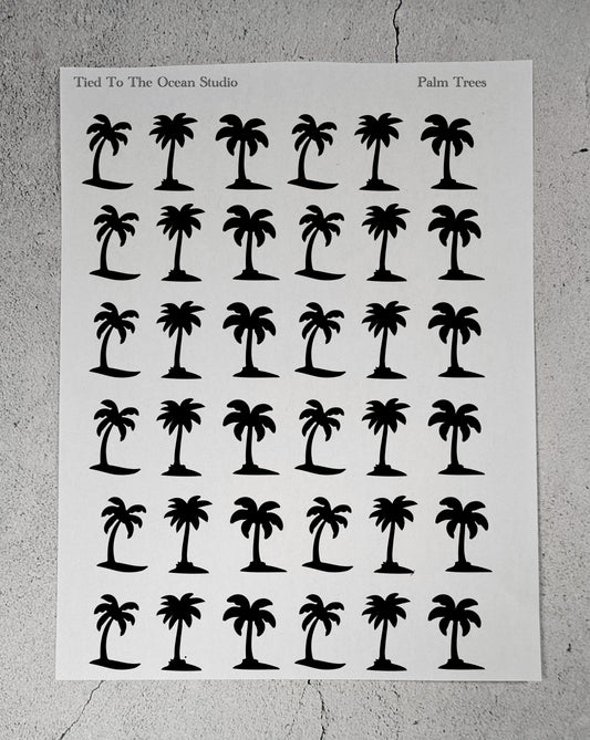 Palm Tree Vinyl Resist Stickers