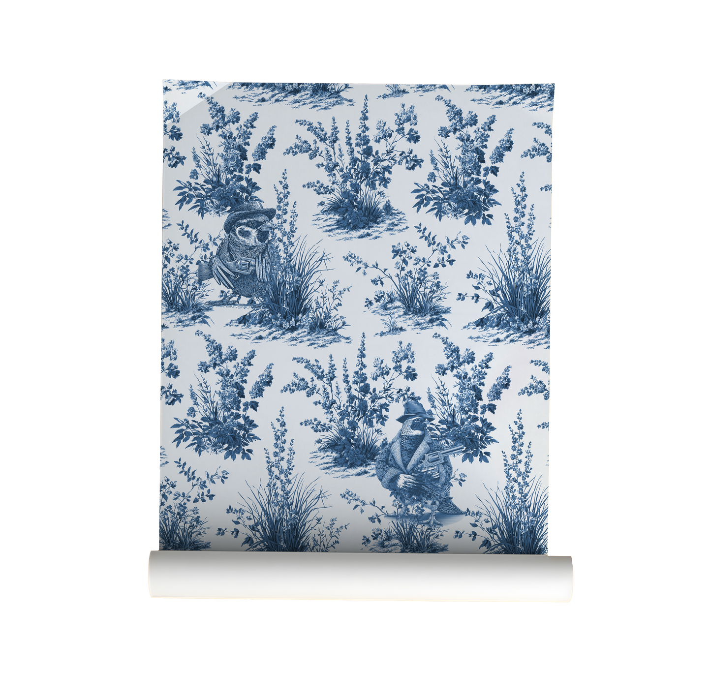 Western Toile de Jouy Wildlife Wallpaper