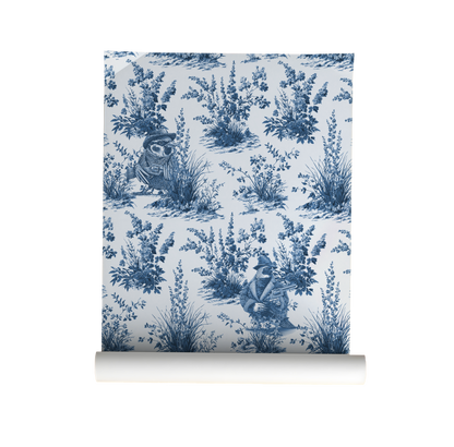 Western Toile de Jouy Wildlife Wallpaper