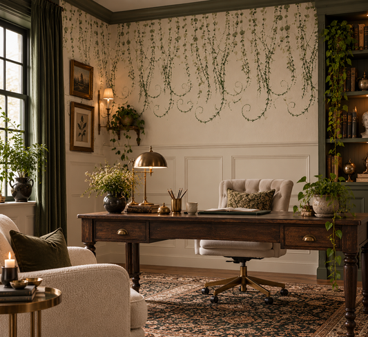 Trailing Vines Botanical Wallpaper | Green Vines