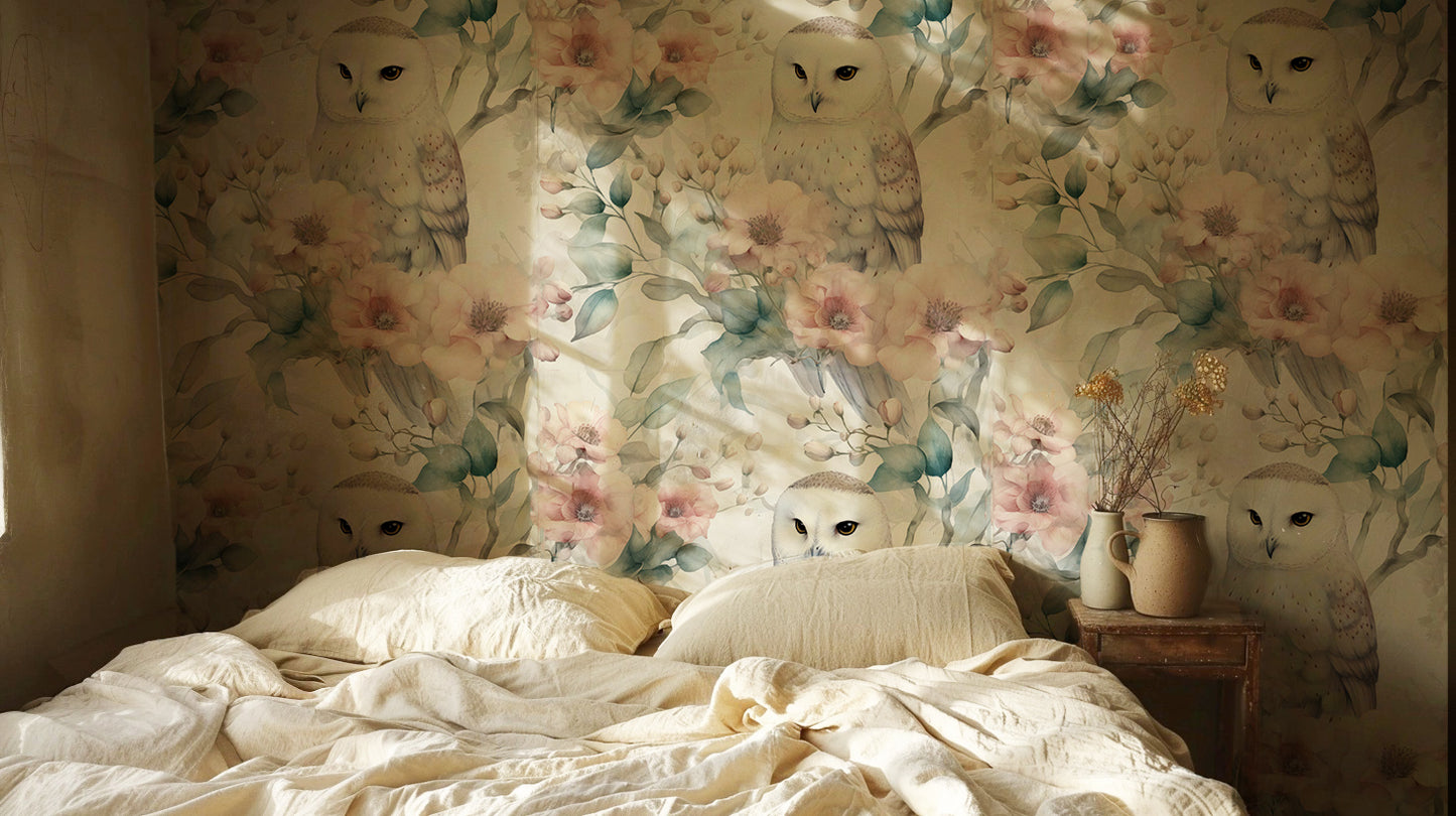 Watercolor Owl Wallpaper