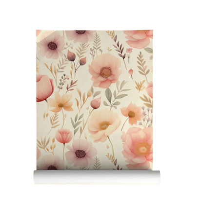 Whimsical Garden - Soft Watercolor Floral Wallpaper