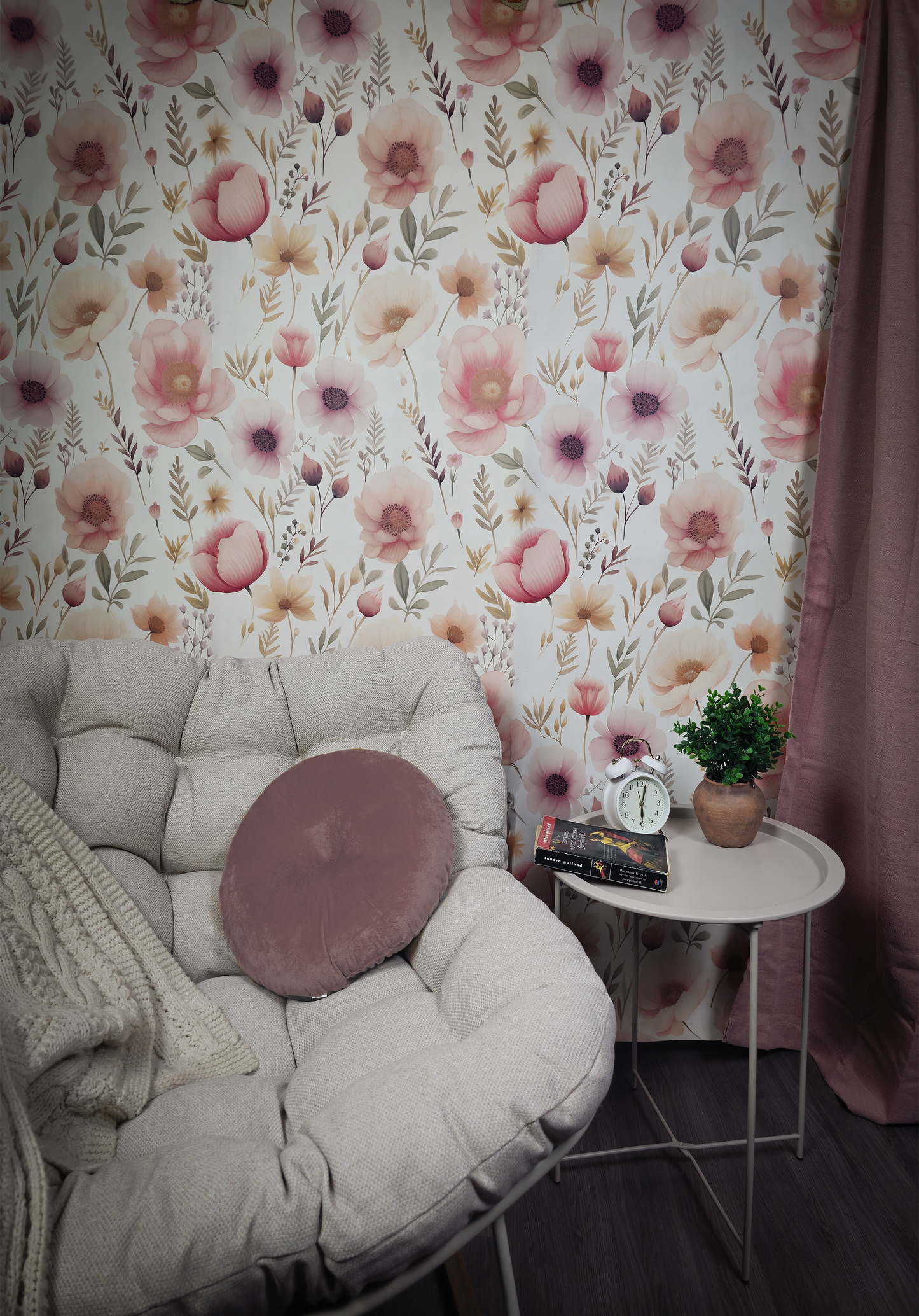Whimsical Garden - Soft Watercolor Floral Wallpaper