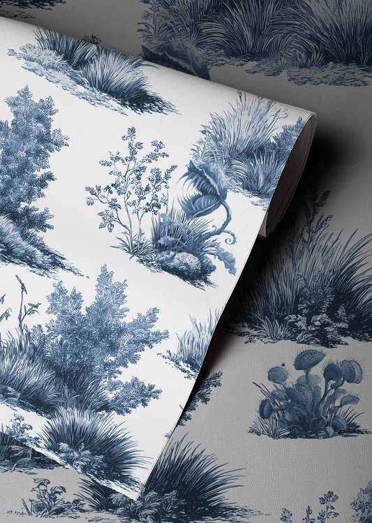 The Little Shop of Horrors Toile de Jouy Wallpaper