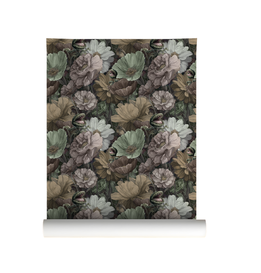 The Little Shop of Horrors Floral Wallpaper